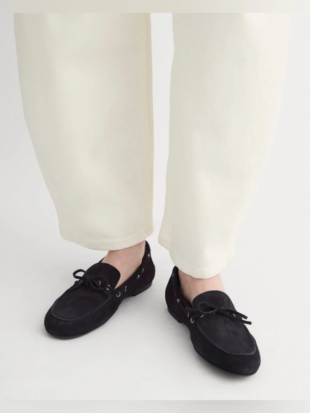 Everlane Women’s Suede Boat Shoes Dark Navy Size 7 NWB